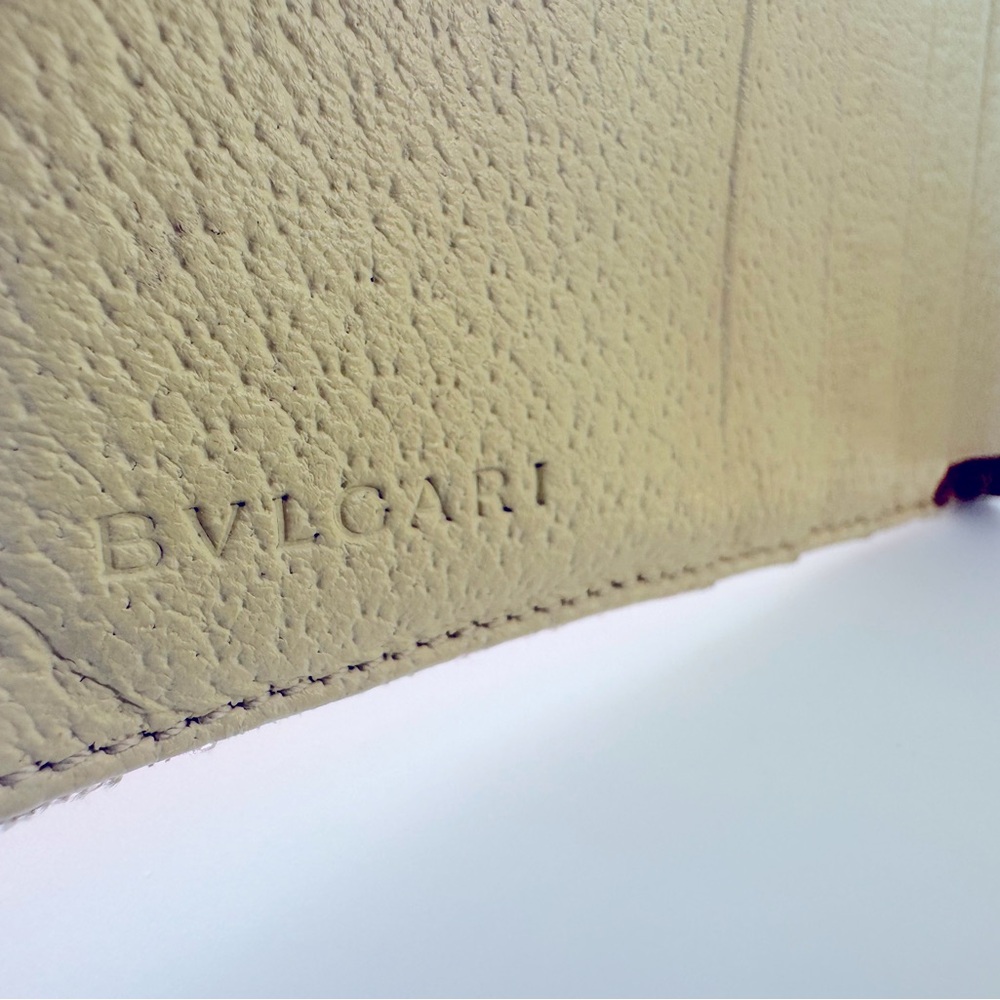 Bulgari Pink Wallet BVLGARI Pink Logo Canvas Bifold Wallet Authentic - Picture 8 of 15